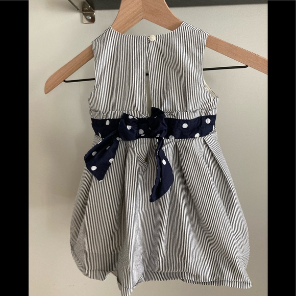 ❌SOLD OshKosh  Navy & White Striped Dress - Picture 3 of 6